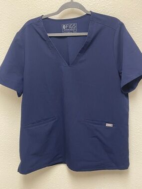 Figs Men's XXL Navy Blue Technical Collection V-Neck Scrub Top